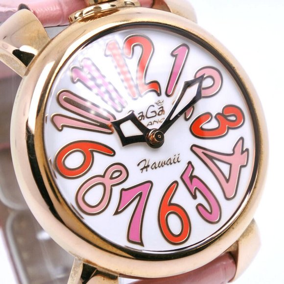 Gaga Milano .WH.KALA Manure 40 Watches pink/gold Stainless Stee main image 7